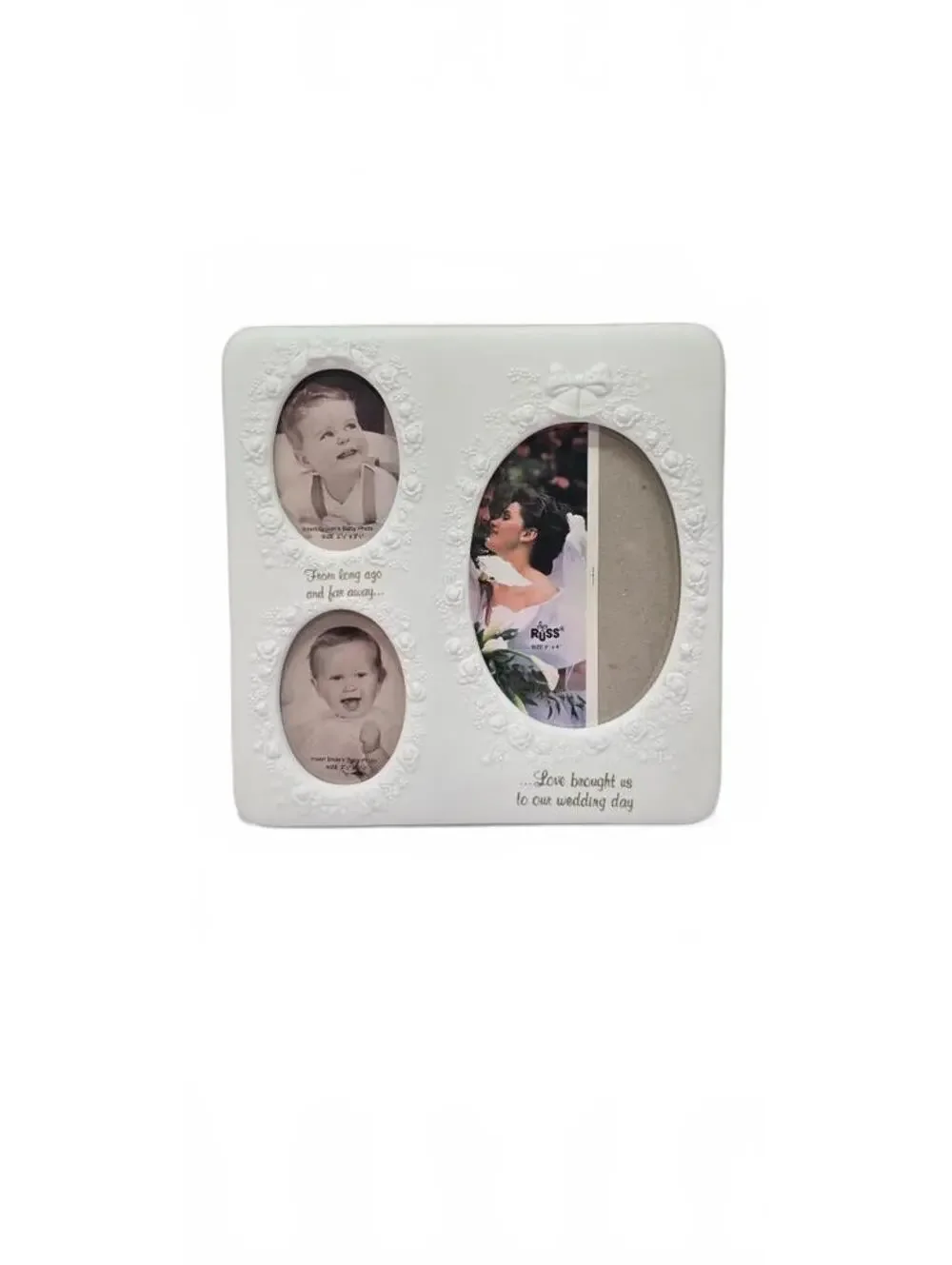 1990's Russ Wedding Day Multi-Photo Picture Frame